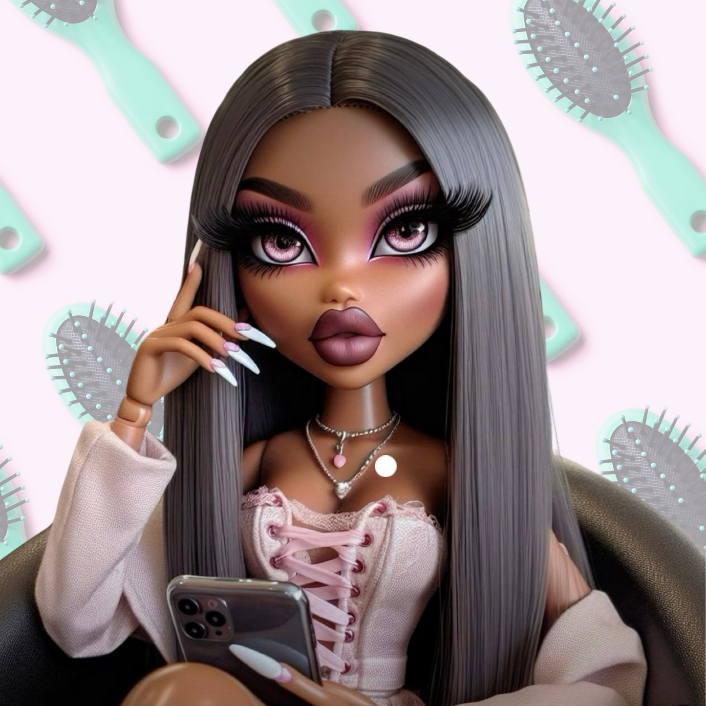 Girly Grey 13X4 Frontal Wig Units