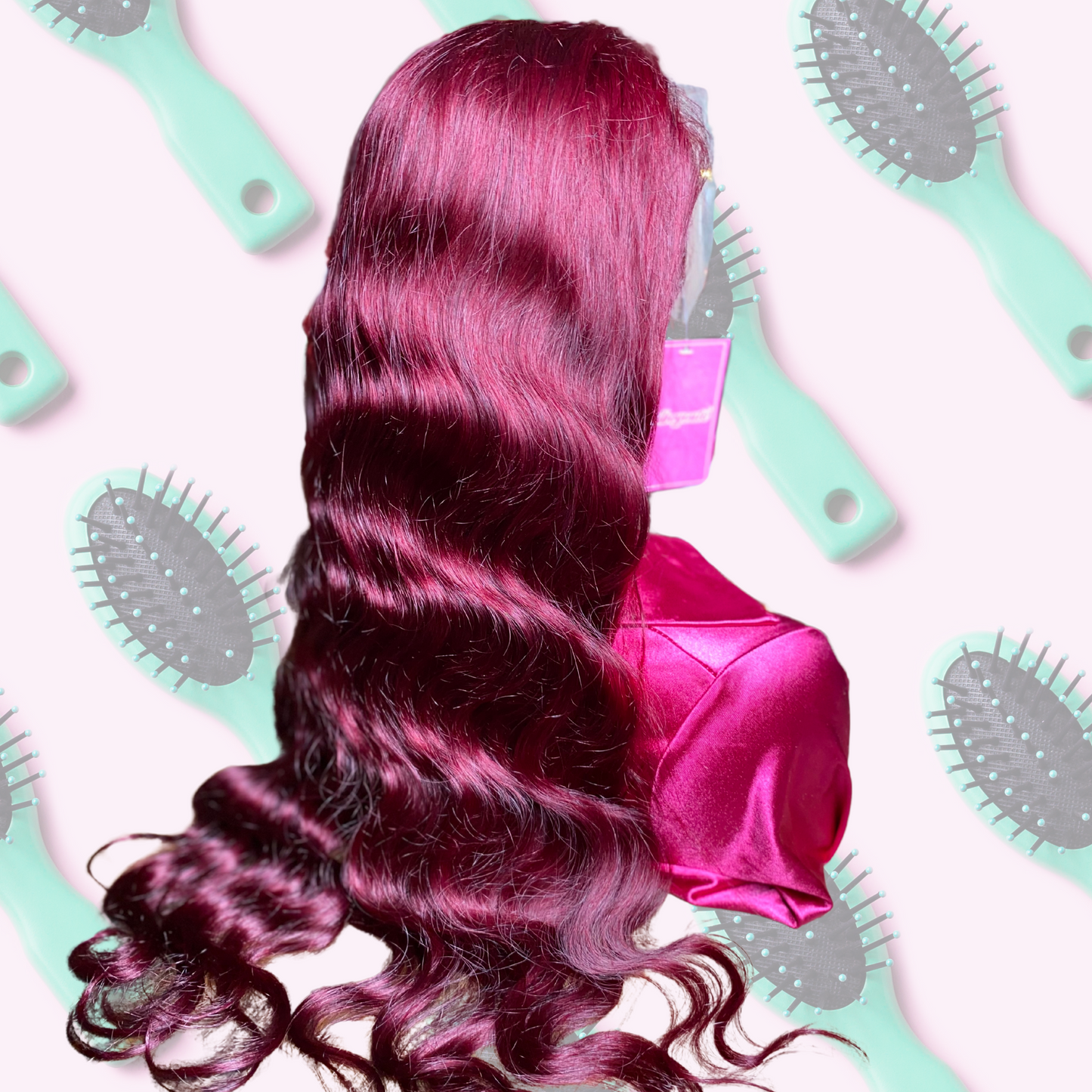 Burgundy Frontal Wig (13X4)