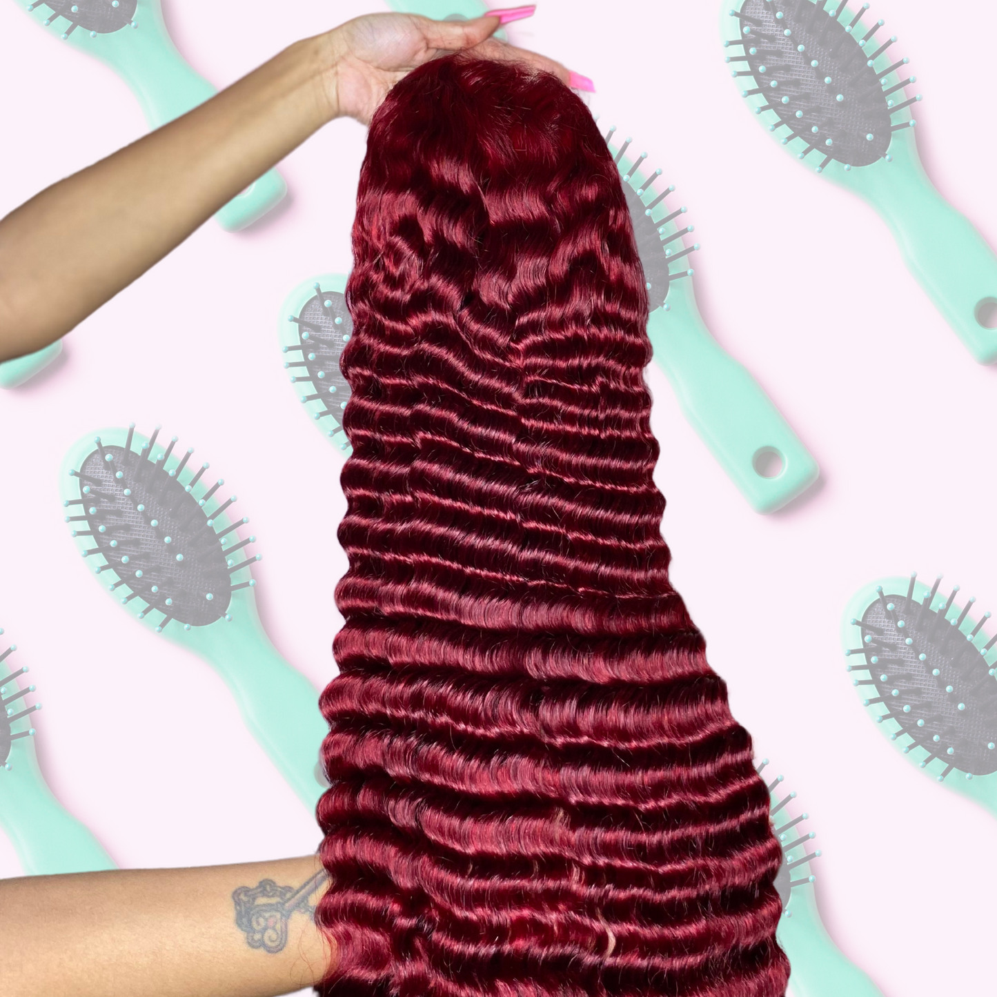 Burgundy Frontal Wig (13X4)